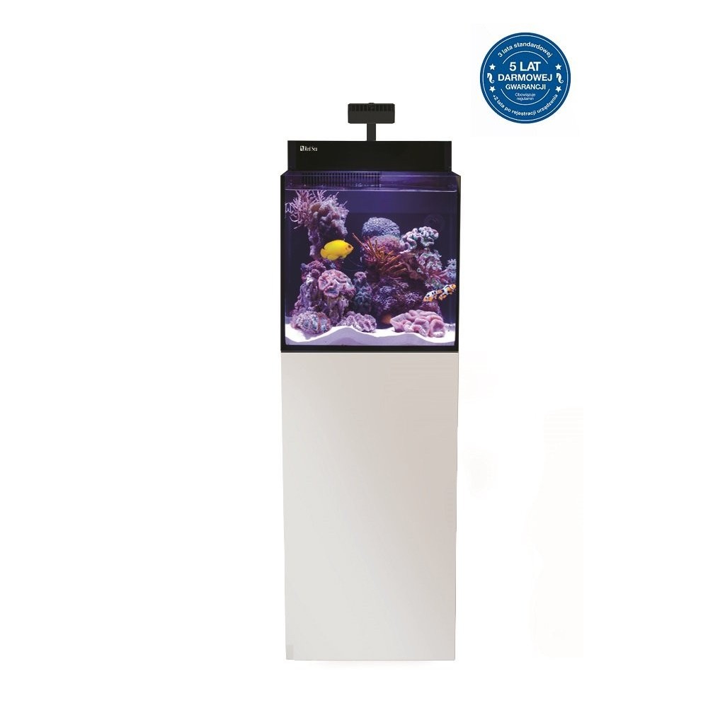 "Red Sea Max Nano Cube G2" jūrų akvariumo rinkinys su baltu spintele