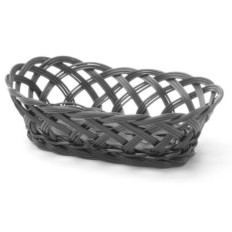 Indkøbskurv beholder til frugt grøntsager flettet oval 225x130x55 mm - Hendi 426234