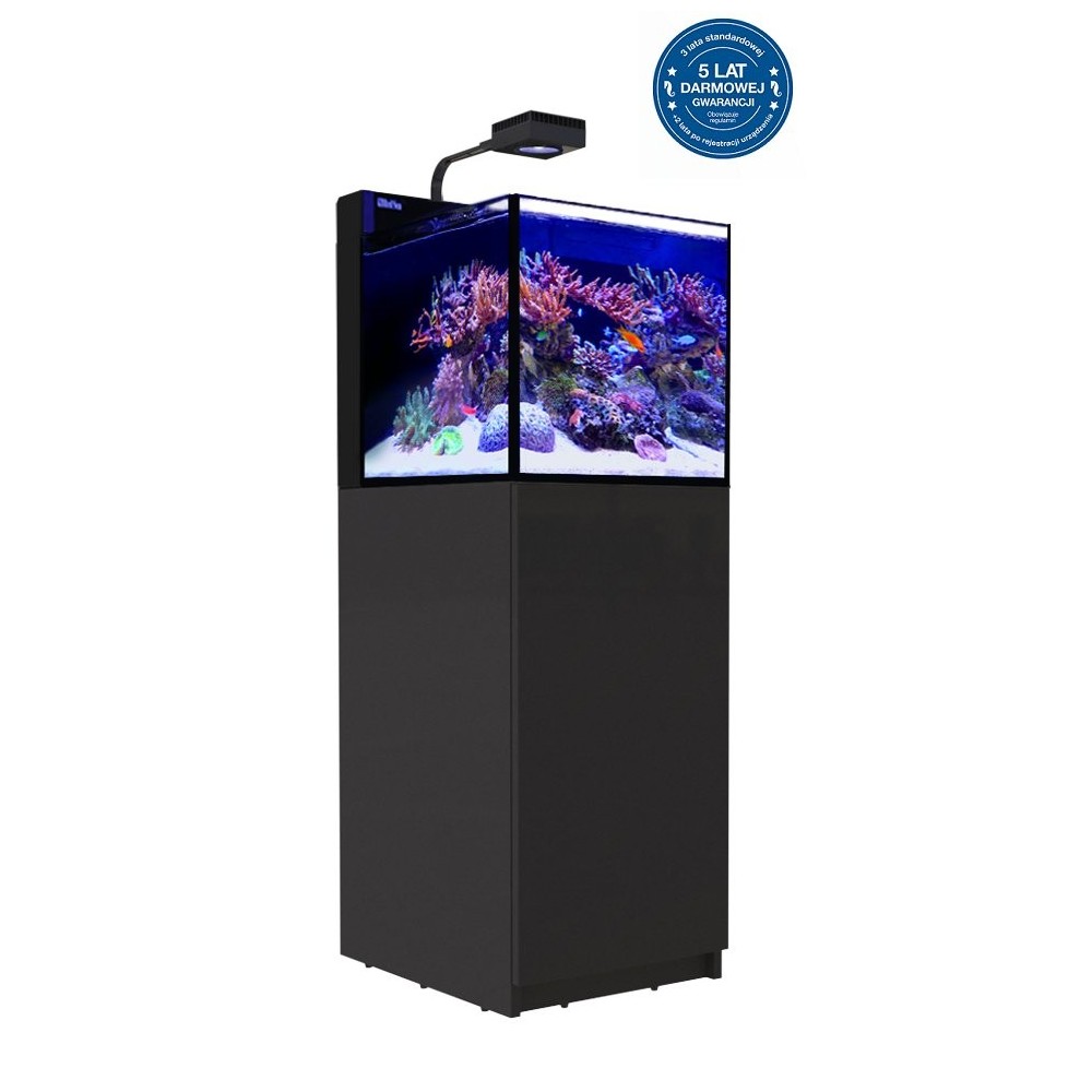 Red Sea Max Nano Peninsula G2 Sea aquarium set with a black cabinet
