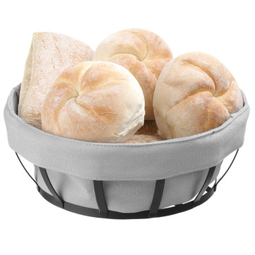 Basket Bread container with a gray round bag - Hendi 427118 Basket Bread container with a gray round bag - Hendi 427118