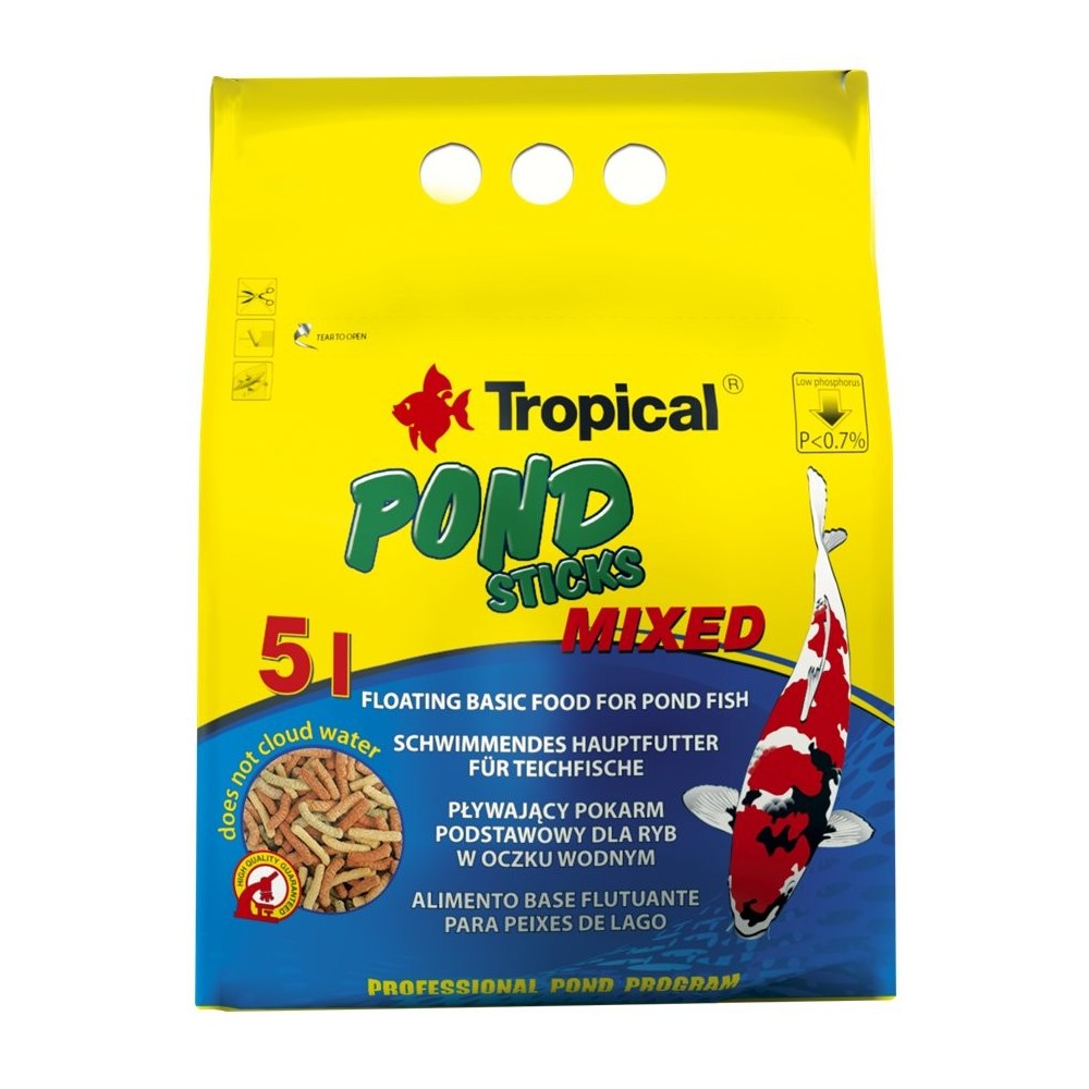 Bastoncini tropicali per stagno misti 5L / 400 G sacco