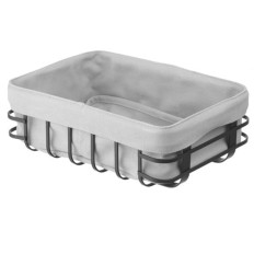 Contenitore del pane del cestino con una borsa rettangolare grigia - Hendi 427132