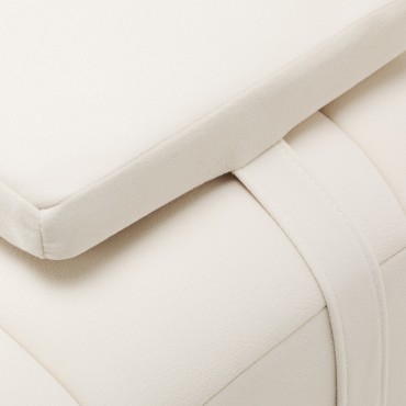 Sillon Umbra hvid vippebehandlingsstol med guldbase — nærbillede af overflade
