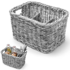 Basket Dispenser on cutlery spices with 4 black compartments - Hendi 426067