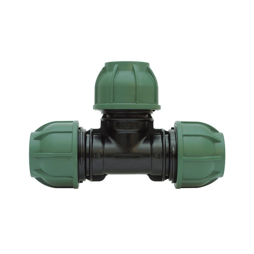 T-90 degré PP 32mm Verrou 4 bar Noir-Vert