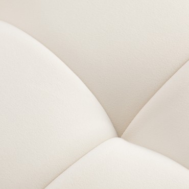 Sillon Umbra valkoinen ripsienhoitotuoli kultaisella jalustalla — lähikuva istuimesta