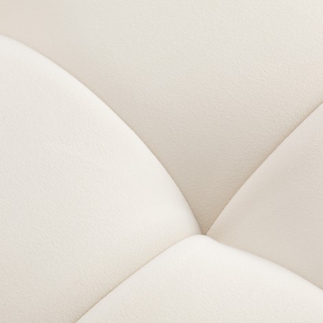 Cadeira para Tratamento de Pestanas Sillon Umbra branca com base dourada — close-up do assento