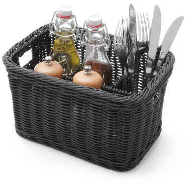 Panier distributeur à couverts épices avec 4 compartiments gris mélangé - Hendi 426074 Panier distributeur à couverts épices avec 4 compartiments gris mélangé - Hendi 426074