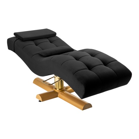 Sillon Corona szempilla kezelőszék, fekete arany talppal