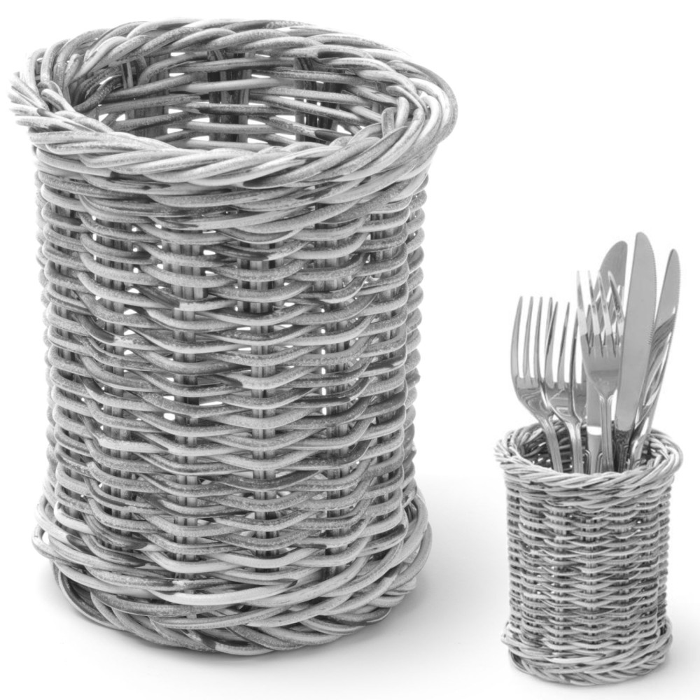 Cesta en cubiertos Forks Cuchillos cucharas redondas gris melange. 100x120 mm - Hendi 426197 Cesta en cubiertos Forks Cuchillos cucharas redondas gris melange. 100x120 mm - Hendi 426197
