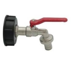 Profeca Pink ball valve to the IBC tank Mass Nickel plated S60 x 2 "x 3/4" GZ X Connection of the hose