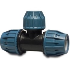 Jason redukcija Tee 90 ° PP 32 mm x 25 mm x 32 mm stezaljka 10bar