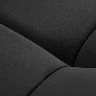Sillon Corona Behandlungsliege für Wimpern, schwarz mit goldener Basis — Detailaufnahme Sitz