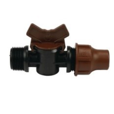 Plug vārsts PE 3/4 "X 16mm GZ X Lock Brown tips BF vārsta slēdzene