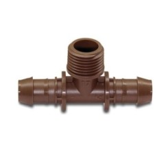 Eső madár műanyag berendezés 17 mm x 1 / 2 "x 17 mm tört x GZ x tört barna típus XFF17