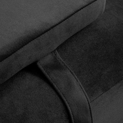 Sillón Corona kozmetické kreslo na mihalnice, čierne so zlatým základom — detail sedadla