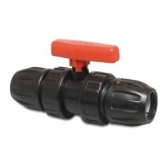 PP 25 mm βαλβίδα μπάλα 10bar σφιγκτήρα DN20 Black Type Safe 500