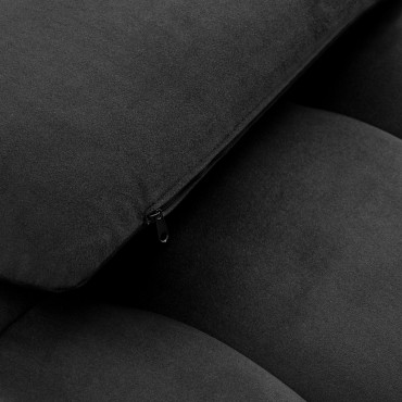 Sillon Corona szempilla kezelőszék, fekete arany talppal — közeli kép az ülésről