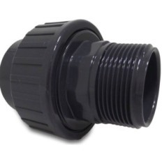 PERFOCUTOR PVC Pereinamojo laikotarpio varžtas 63 mm x 2 "kW x GZ 10bar pilka