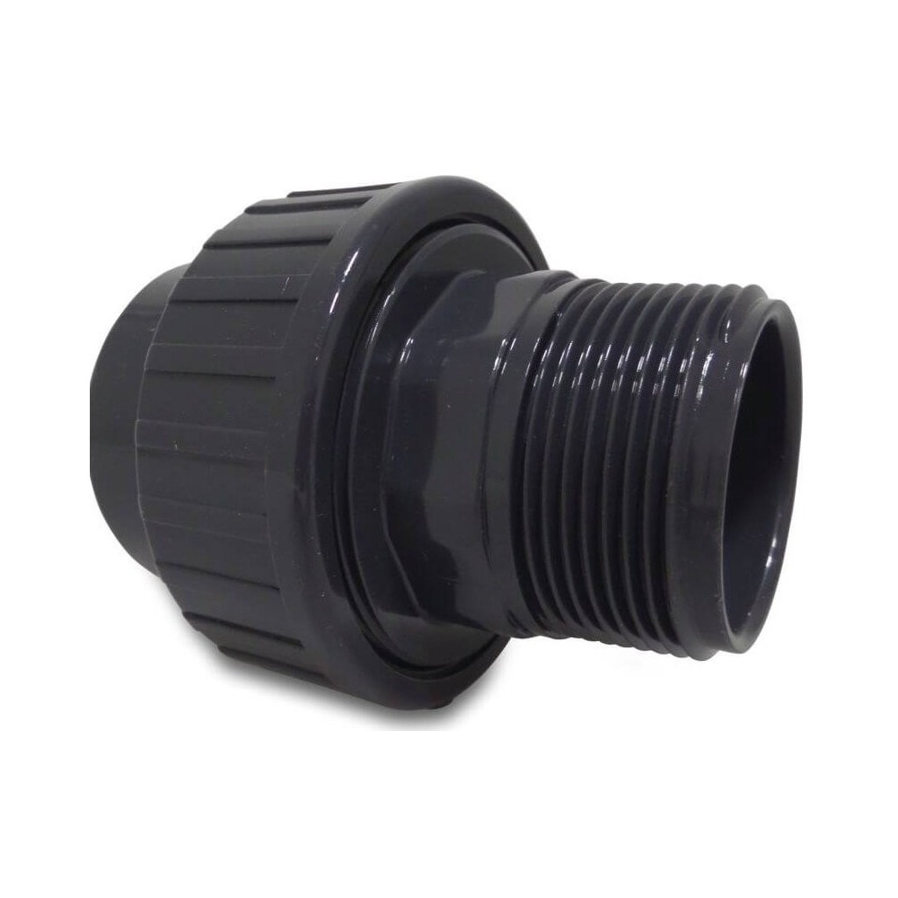 Profecutor PVC-övergångsskruv 63 mm x 2 "kw x gz 10bar grå