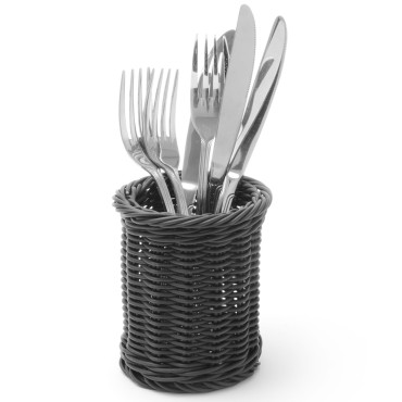 Basket on cutlery forks knives spoons round black wed. 100x120 mm - Hendi 426210 Basket on cutlery forks knives spoons round black wed. 100x120 mm - Hendi 426210