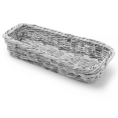 Besteckkorb Gabel Gabeln Messer Eimer Grau Melange 270x100x45 mm - Hendi 426081