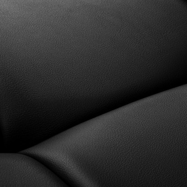 Sillon Alba schwarze Wimpernbehandlungsstuhl mit goldener Basis — Detailaufnahme Sitz
