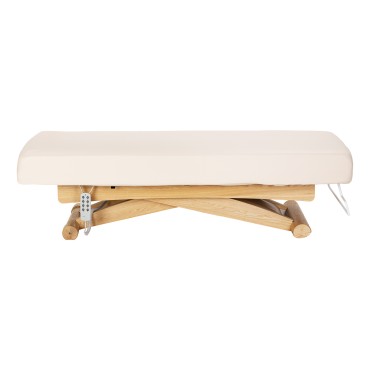 SPA-liggestol Sillon Siesta creme med lys brun bund — fra siden
