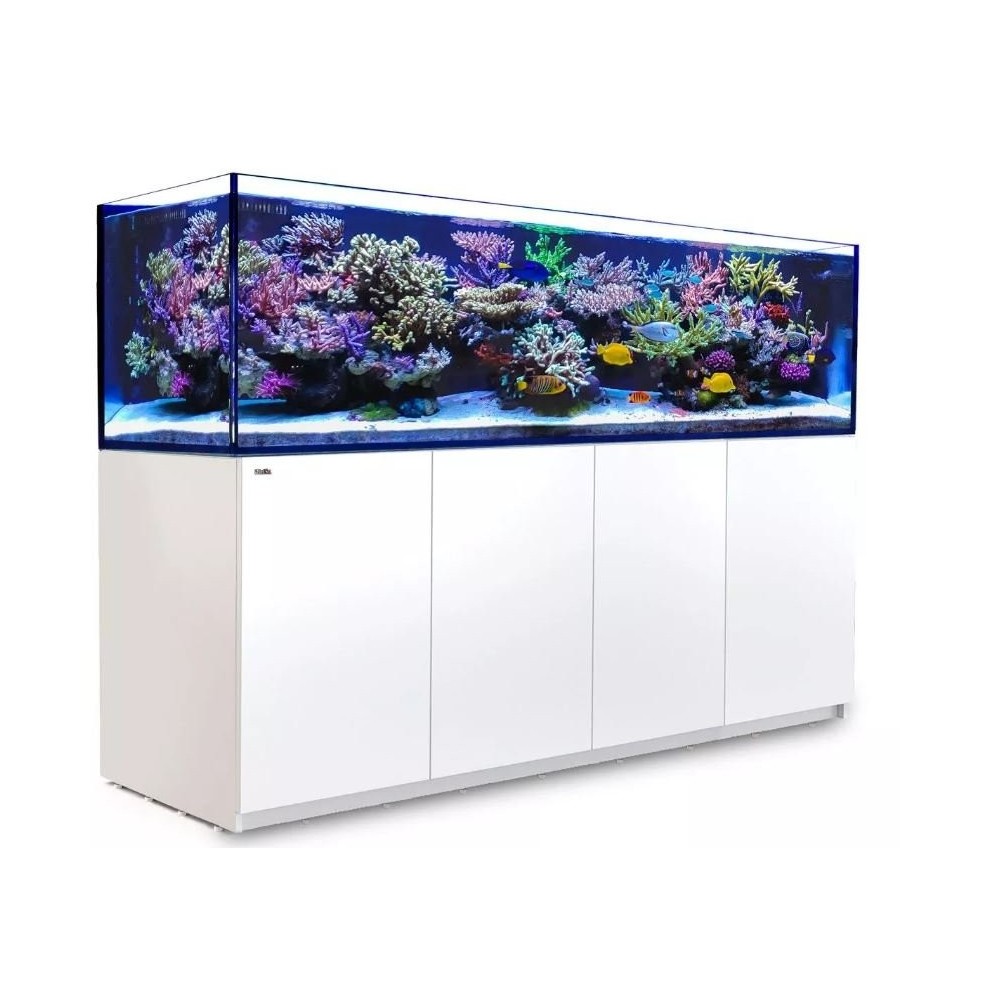 Red Sea Reefer G2 + XXL 900 Komplettes System Aquariumset mit einem weißen Schrank