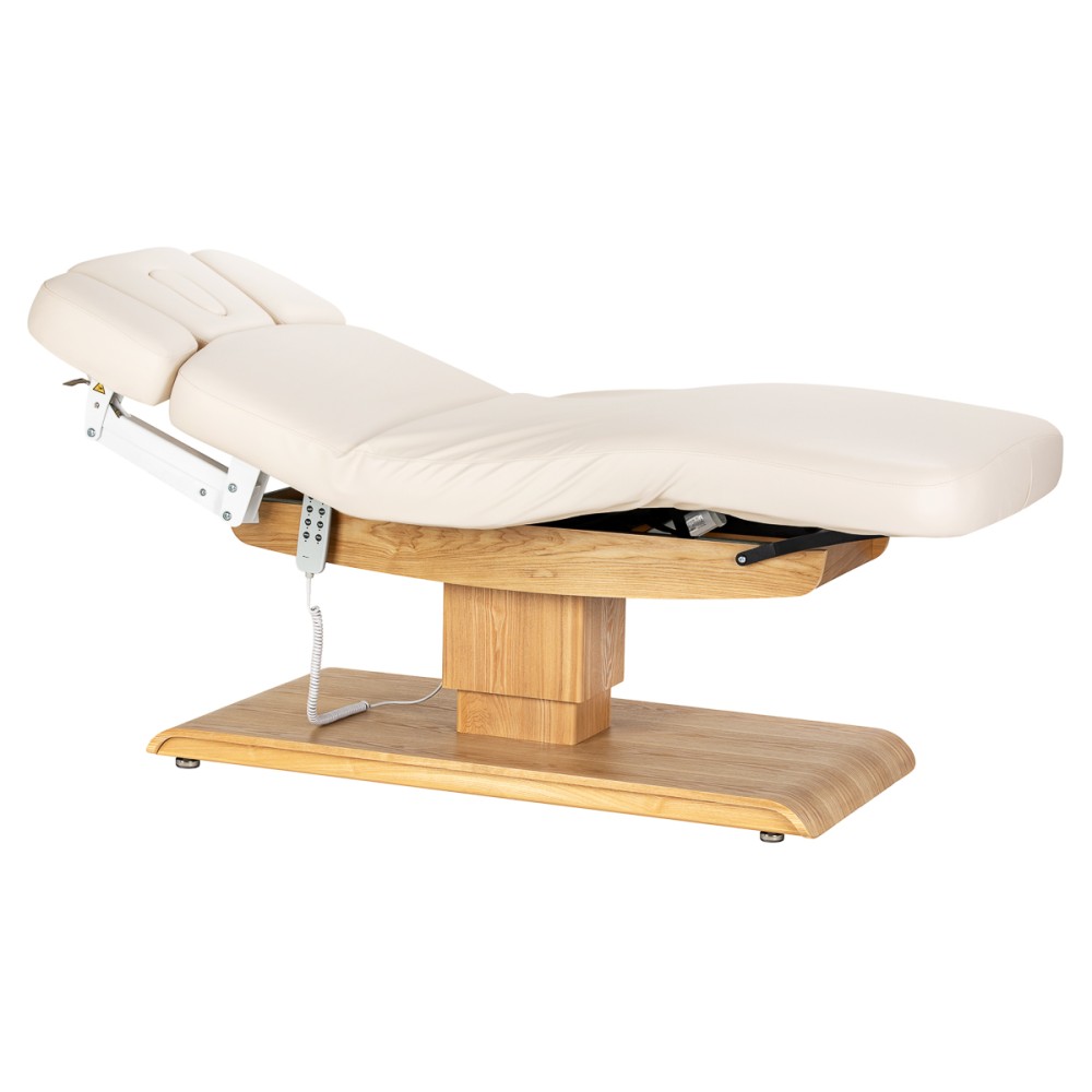 SPA-Liege Sillon Relax Creme mit hellbrauner Basis — Seitenansicht