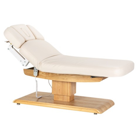 SPA-Liege Sillon Relax Creme mit hellbrauner Basis — Seitenansicht