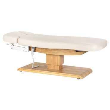 SPA-liggestol Sillon Relax creme med lys brun base — fra siden
