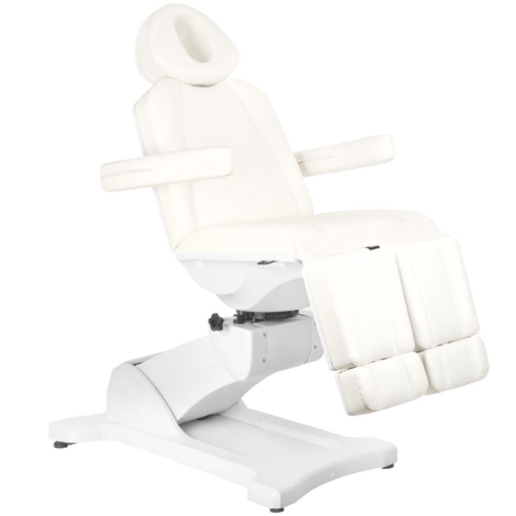 Cadeira elétrica cosmética AZZURRO 869AS PEDI com 5 motores e rotação de assento 180° — vista lateral