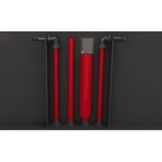 Red Sea Reefer Peninsula G2 + S-950 Complete System Aquarium set with a black cabinet