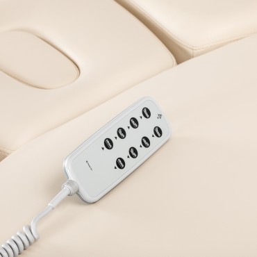 SPA-liggestol Sillon Relax creme med lys brun base — nærbillede af betjening