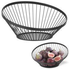 Basket Bowl Wire for fruit black with a matte coating Wed. 280 mm - Hendi 427088