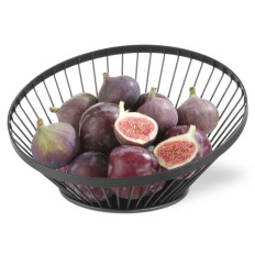 Alambre de cuenco de la cesta para la fruta negra con un recubrimiento mate mié. 280 mm - Hendi 427088