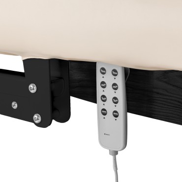 SPA-Liege Sillon Relax Creme mit schwarzer Basis — Detailaufnahme Bedienelemente