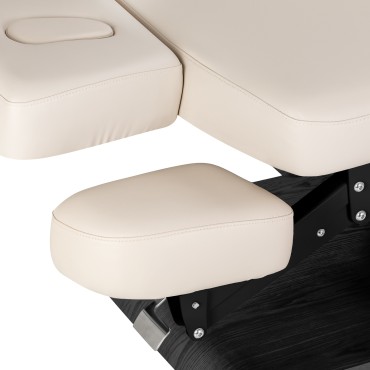 SPA pihenőágy Sillon Relax krém színű fekete alappal — oldalnézet