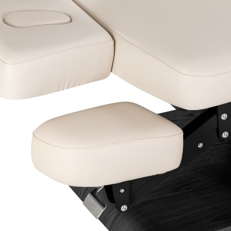 Tumbona SPA Sillón Relax crema con base negra — vista lateral
