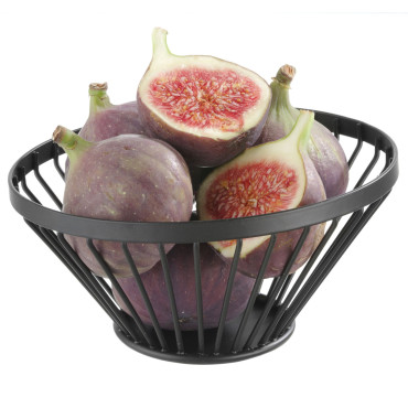 Cavo ciotola del cestello sul nero della frutta con un rivestimento opaco Mer. 150 mm - Hendi 427095