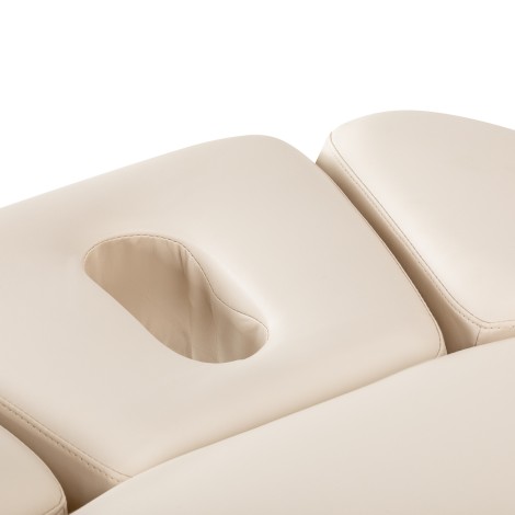 SPA-Liege Sillon Relax Creme mit schwarzer Basis — Detailaufnahme Sitz