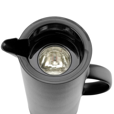 Thermos vakuuma krūze ar pogu un stikla kārtridžā 1 l - Hendi 449615