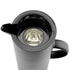 Thermos-vacuümkan met knop en glas in cartridge 1 L - Hendi 449615