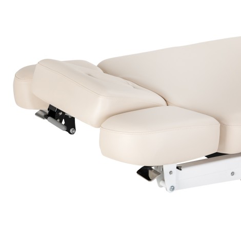 SPA ležalnik Sillon Relax krem z črno bazo — povečava naslonjala za roke