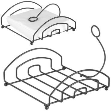 Prtički iz nerjavečega jekla stojalo črno 155x160 mm - Hendi 427156