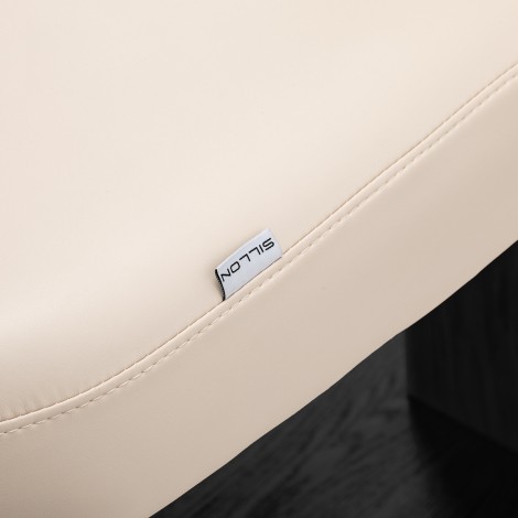 Poltrona SPA Sillon Relax crema con base nera — primo piano della superficie