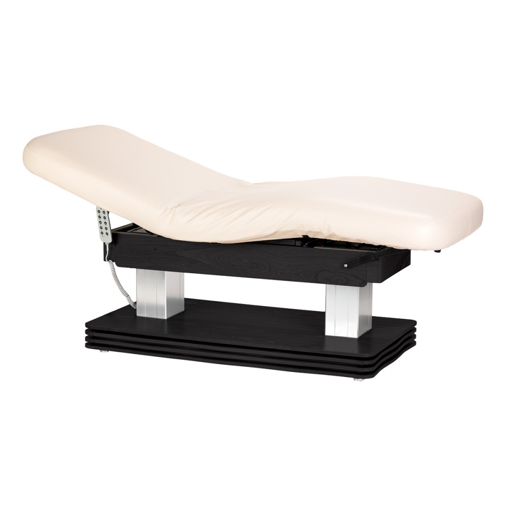 Sillón SPA Comfort crema con base negra — vista lateral