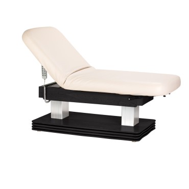 Sillón SPA Comfort crema con base negra — vista lateral