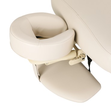 Ξαπλώστρα SPA Sillon Comfort κρεμ με μαύρη βάση — κοντινό μπράτσο
